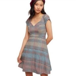 🦋  Anthropologie Moulinette Soeurs Plaid Dress 8 NWT